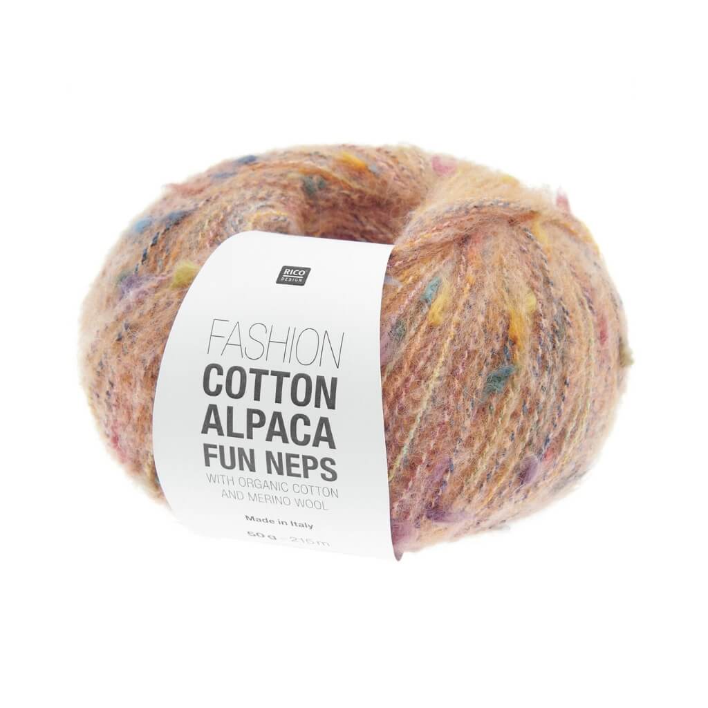Rico Design Fashion Cotton Alpaca Fun Neps, Farbe 002 Apricot – Alpaka, Baumwolle und Schurwolle bei Lieblingsgarn