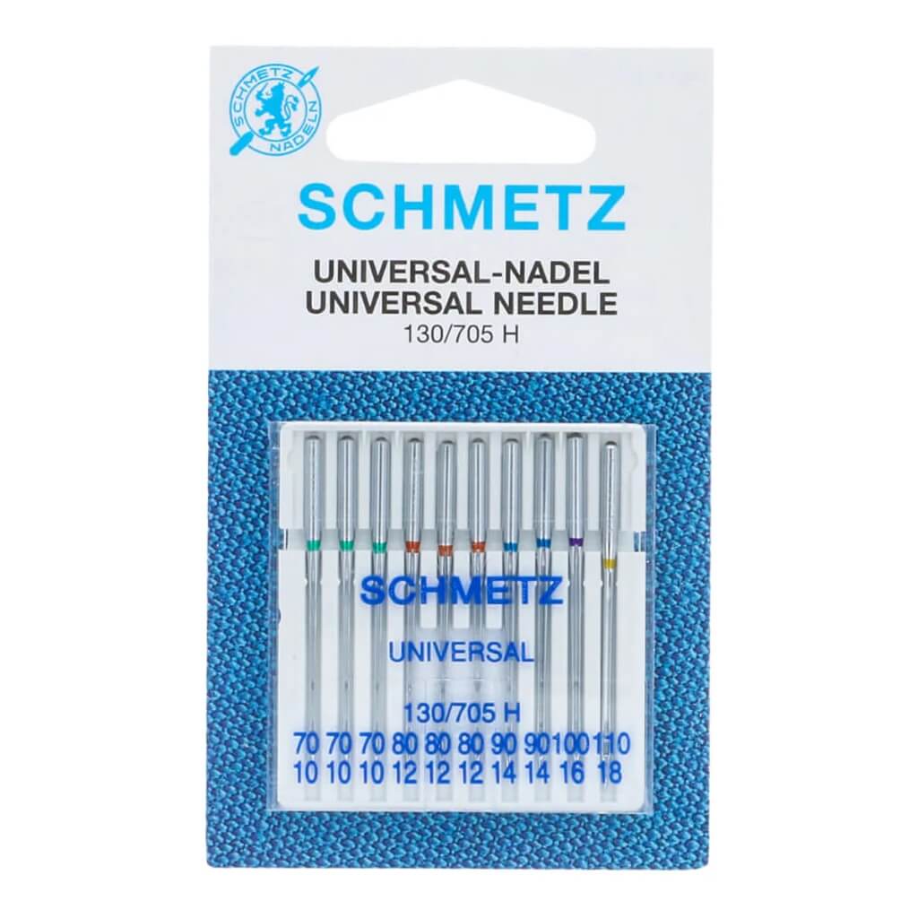 Schmetz 130/705 H Universal Nadeln - 10-er Set, Farbe Sortiert 70/10 110/18 – Metall bei Lieblingsgarn