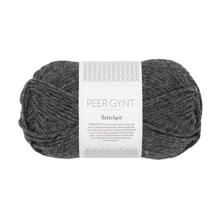 Sandnes Garn Peer Gynt PetiteKnit, Farbe 1065 Charcoal Melange – Schurwolle bei Lieblingsgarn