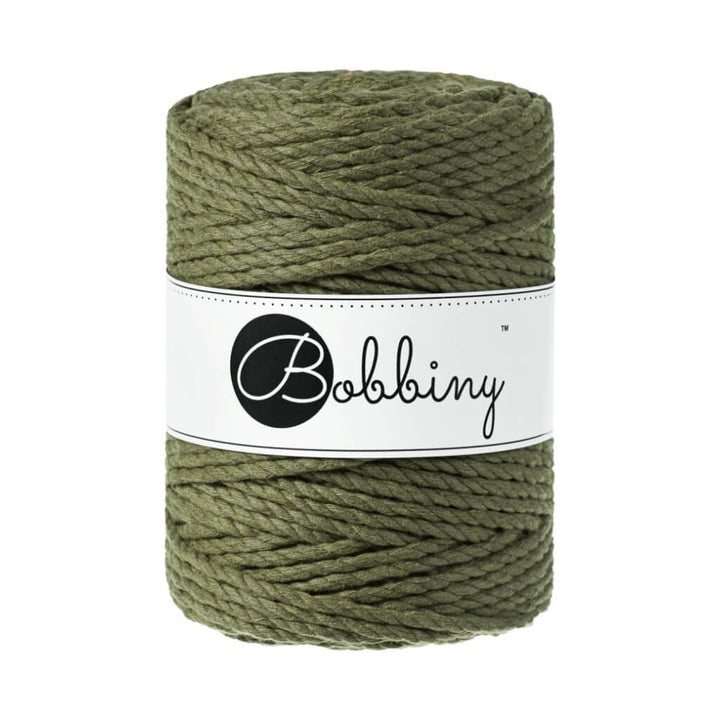 Bobbiny Makramee Garn 5 mm x 100 m gedreht, Farbe Avocado – Baumwolle bei Lieblingsgarn