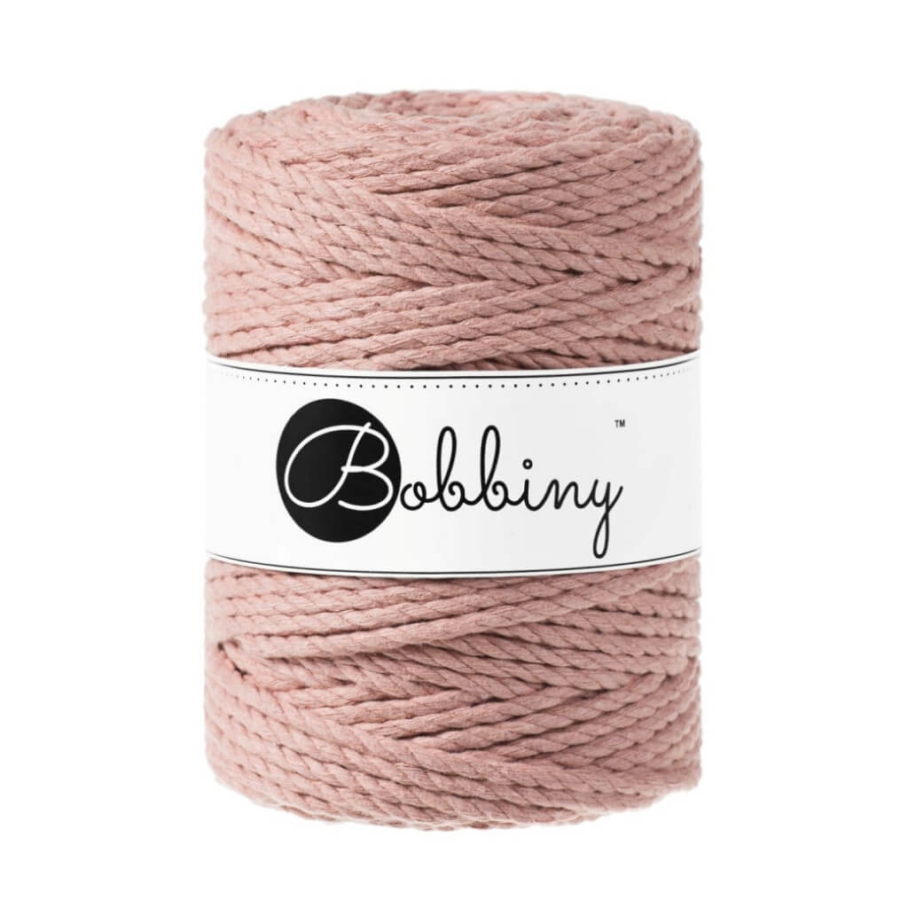 Bobbiny Makramee Garn 5 mm x 100 m gedreht, Farbe Blush – Baumwolle bei Lieblingsgarn