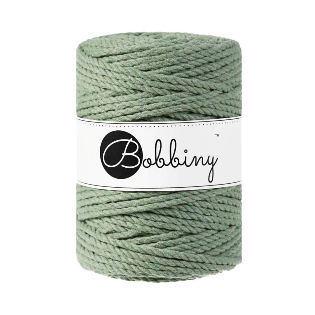 Bobbiny Makramee Garn 5 mm x 100 m gedreht, Farbe Eucalyptus Green – Baumwolle bei Lieblingsgarn