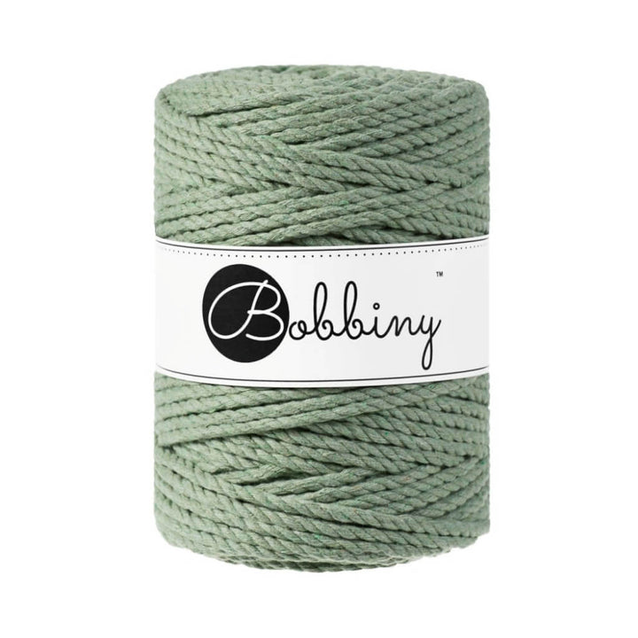 Bobbiny Makramee Garn 5 mm x 100 m gedreht, Farbe Eucalyptus Green – Baumwolle bei Lieblingsgarn