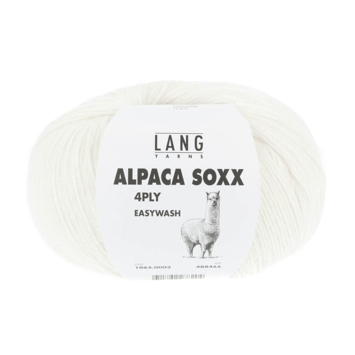 Lang Yarns Alpaca Soxx 4-fach - 100g, Farbe 1062.0002 Weiss – Alpaka und Polyamid bei Lieblingsgarn