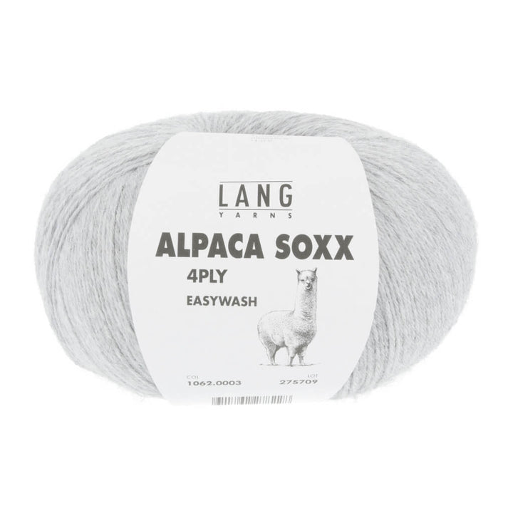 Lang Yarns Alpaca Soxx 4-fach - 100g, Farbe 1062.0003 Hellgrau Mélange – Alpaka und Polyamid bei Lieblingsgarn