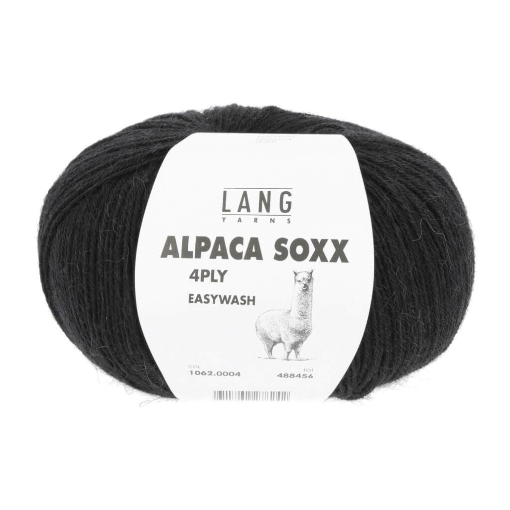 Lang Yarns Alpaca Soxx 4-fach - 100g, Farbe 1062.0004 Schwarz – Alpaka und Polyamid bei Lieblingsgarn