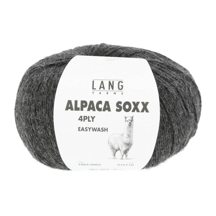 Lang Yarns Alpaca Soxx 4-fach - 100g, Farbe 1062.0005 Grau Mélange – Alpaka und Polyamid bei Lieblingsgarn