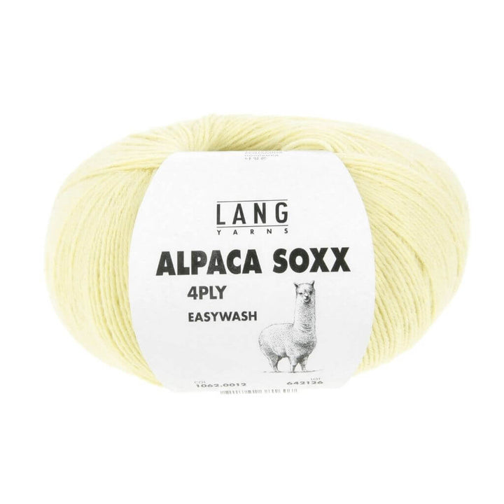 Lang Yarns Alpaca Soxx 4-fach - 100g, Farbe 012 Babygelb – Alpaka und Polyamid bei Lieblingsgarn