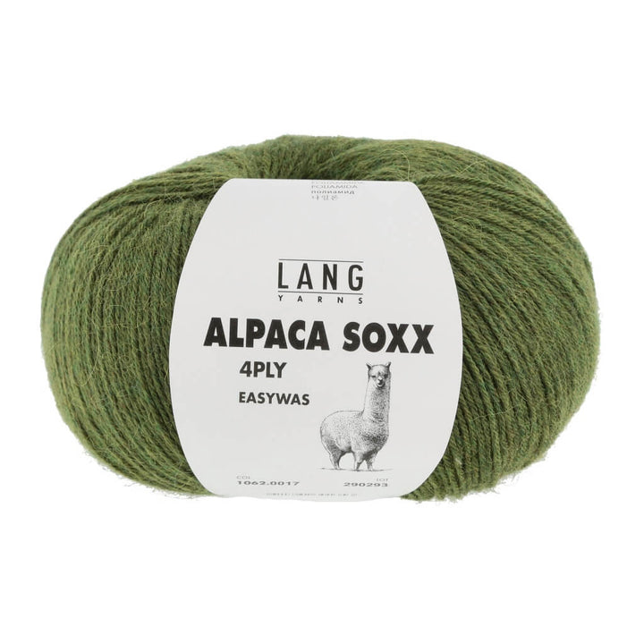 Lang Yarns Alpaca Soxx 4-fach - 100g, Farbe 1062.0017 Grün Mélange – Alpaka und Polyamid bei Lieblingsgarn