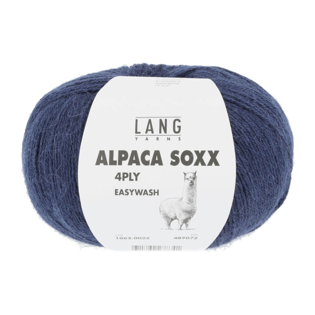 Lang Yarns Alpaca Soxx 4-fach - 100g, Farbe 1062.0025 Navy – Alpaka und Polyamid bei Lieblingsgarn