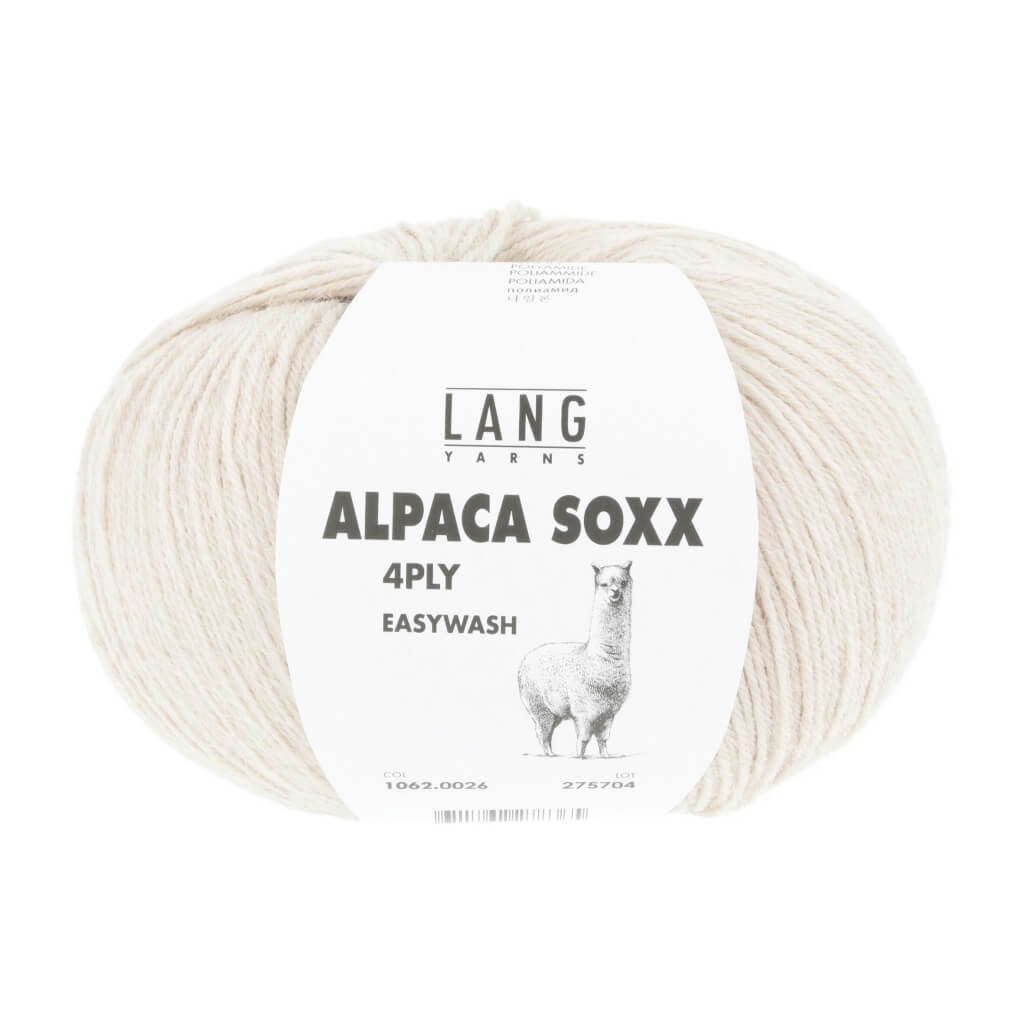 Lang Yarns Alpaca Soxx 4-fach - 100g, Farbe 1062.0026 Sand Mélange – Alpaka und Polyamid bei Lieblingsgarn