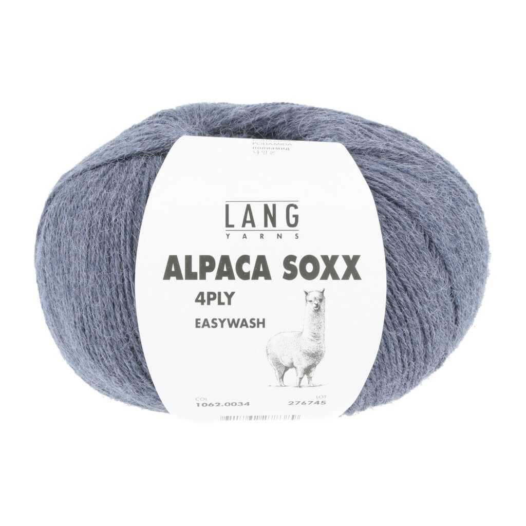 Lang Yarns Alpaca Soxx 4-fach - 100g, Farbe 1062.0034 Jeans Mélange – Alpaka und Polyamid bei Lieblingsgarn