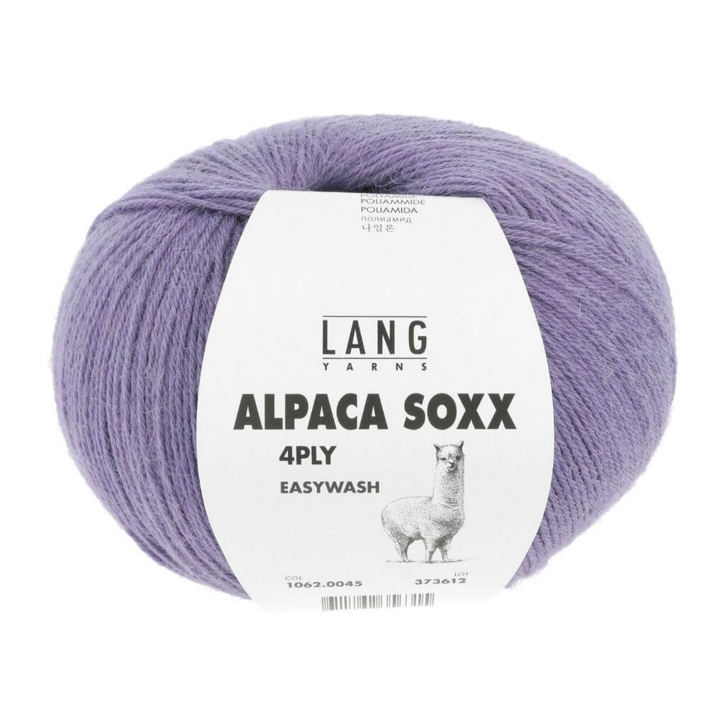 Lang Yarns Alpaca Soxx 4-fach - 100g, Farbe 045 Lila Dunkel – Alpaka und Polyamid bei Lieblingsgarn