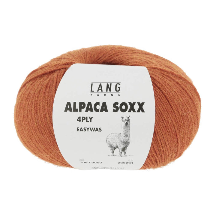 Lang Yarns Alpaca Soxx 4-fach - 100g, Farbe 1062.0059 Orange Mélange – Alpaka und Polyamid bei Lieblingsgarn