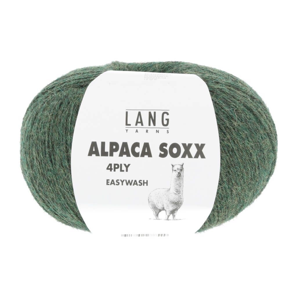 Lang Yarns Alpaca Soxx 4-fach - 100g, Farbe 1062.0098 Olive Mélange – Alpaka und Polyamid bei Lieblingsgarn