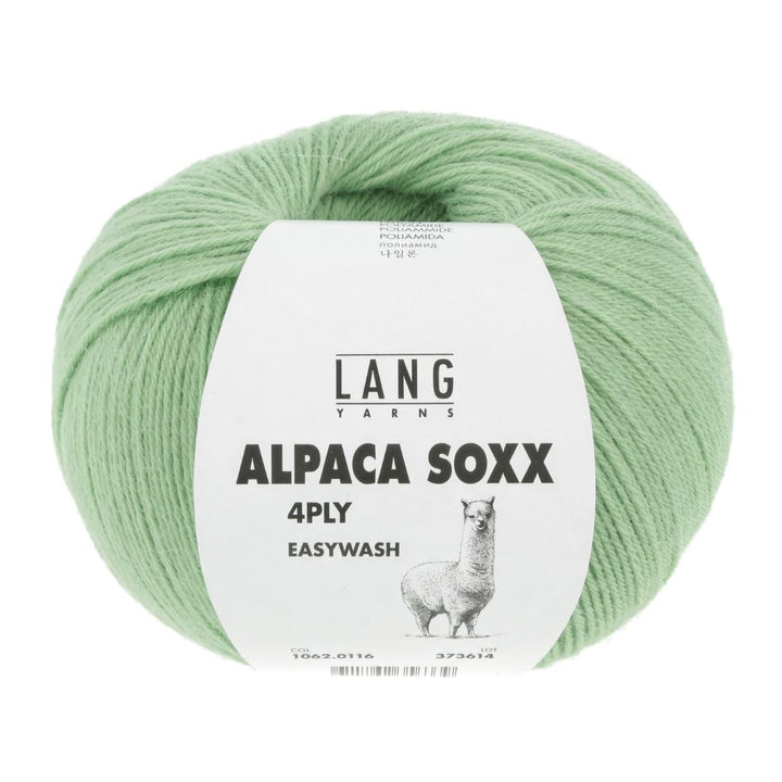 Lang Yarns Alpaca Soxx 4-fach - 100g, Farbe 116 Erbse – Alpaka und Polyamid bei Lieblingsgarn