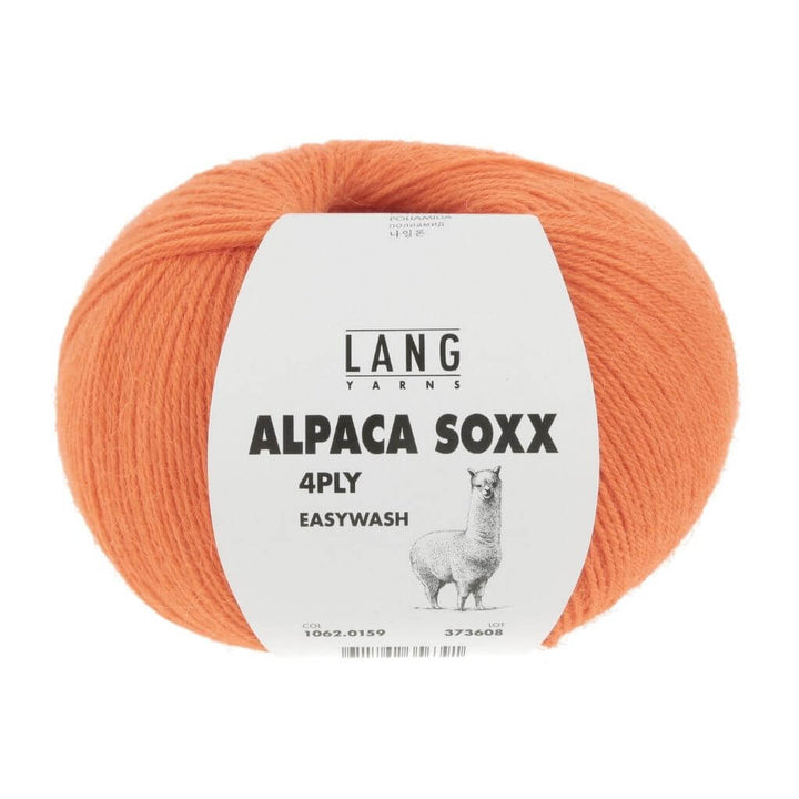 Lang Yarns Alpaca Soxx 4-fach - 100g, Farbe 159 Orange – Alpaka und Polyamid bei Lieblingsgarn