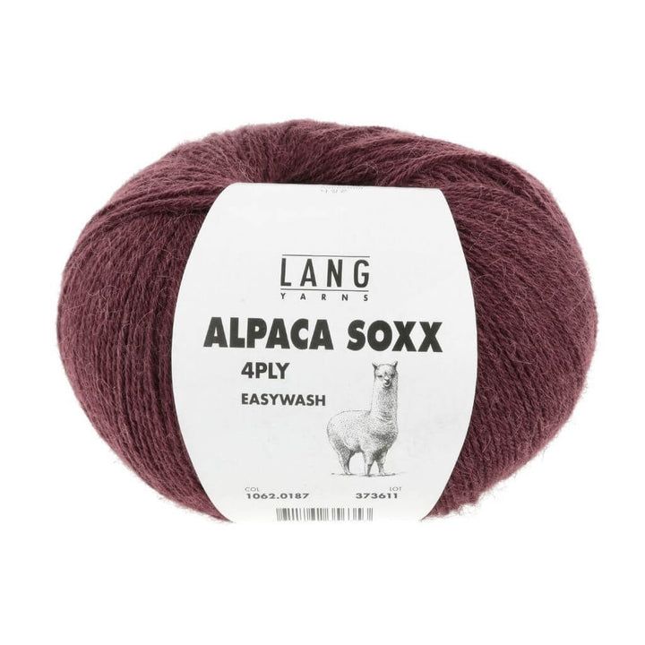 Lang Yarns Alpaca Soxx 4-fach - 100g, Farbe 187 Rosenholz Dunkel – Alpaka und Polyamid bei Lieblingsgarn