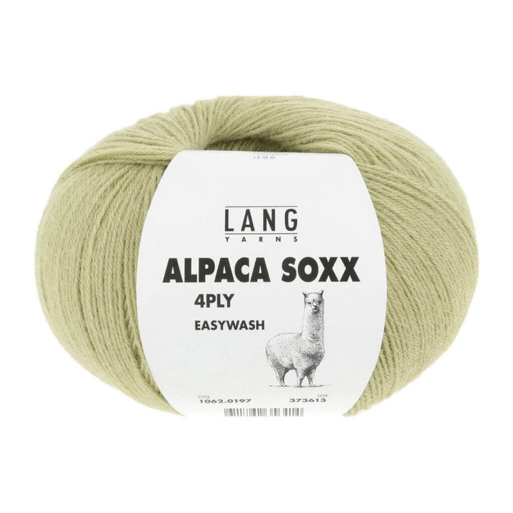 Lang Yarns Alpaca Soxx 4-fach - 100g, Farbe 197 Olive Hell – Alpaka und Polyamid bei Lieblingsgarn