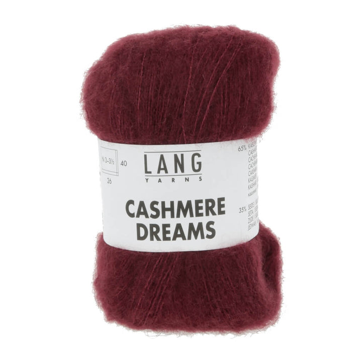 Lang Yarns Cashmere Dreams, Farbe bordeaux – Kaschmir und Seide bei Lieblingsgarn