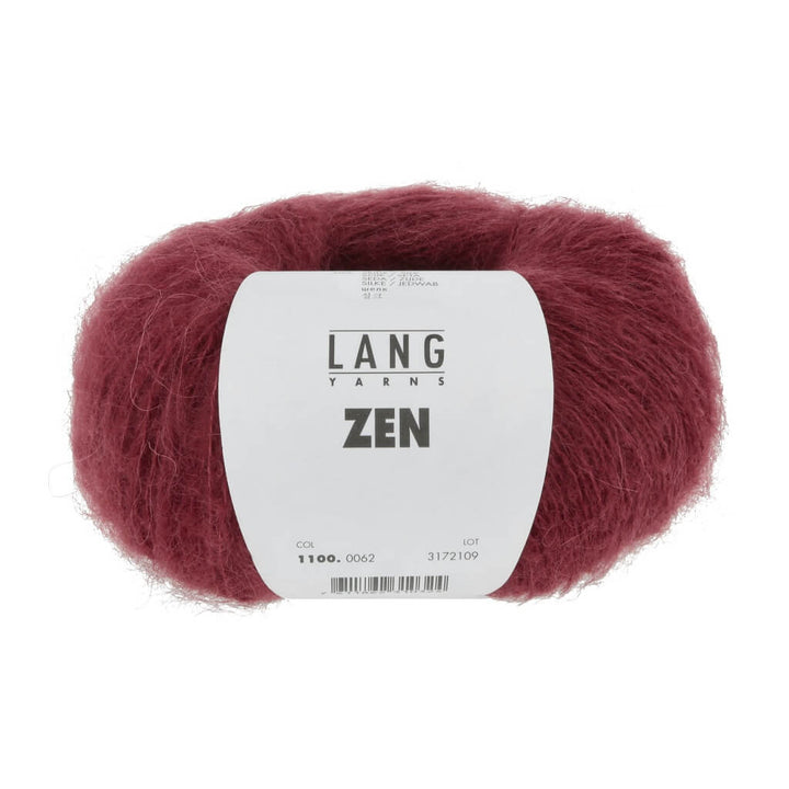Lang Yarns Zen, Farbe 62 weinrot – Alpaka, Merino und Schurwolle bei Lieblingsgarn