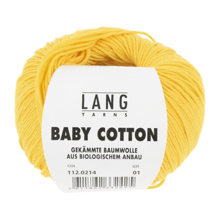 Lang Yarns Baby Cotton 50g, Farbe 214 Zitronengelb – Baumwolle bei Lieblingsgarn