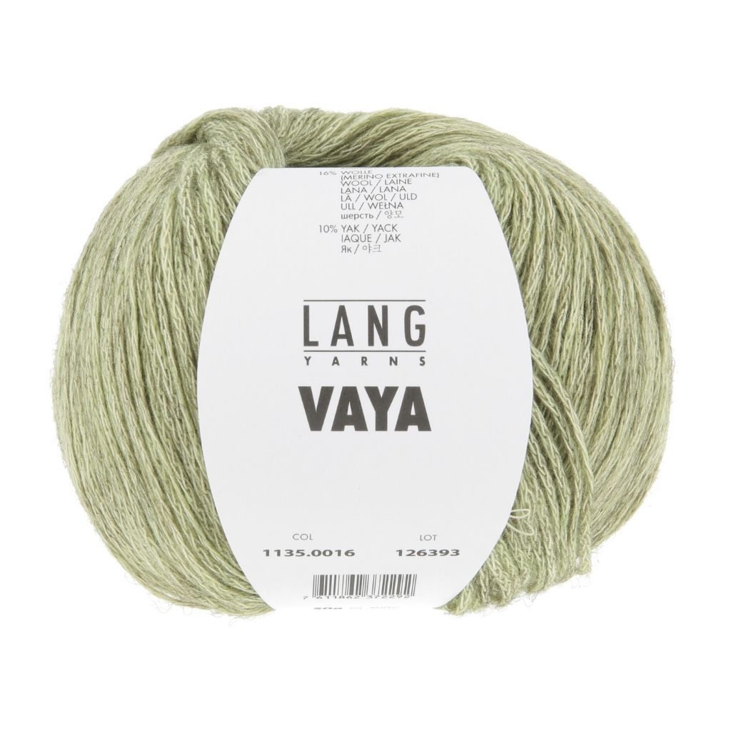Lang Yarns Vaya, Farbe 016 Hellgrün – Baumwolle, Merino und Yak bei Lieblingsgarn