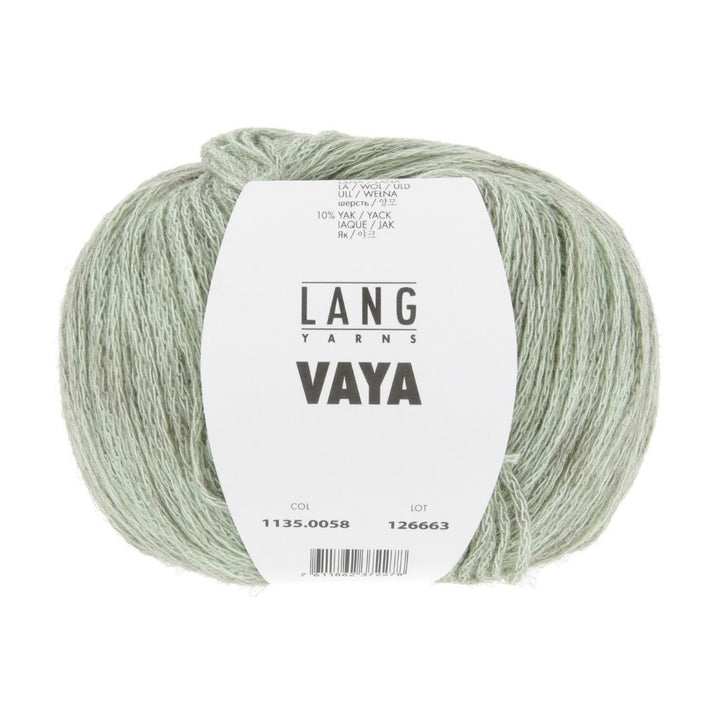 Lang Yarns Vaya, Farbe 058 Mint – Baumwolle, Merino und Yak bei Lieblingsgarn