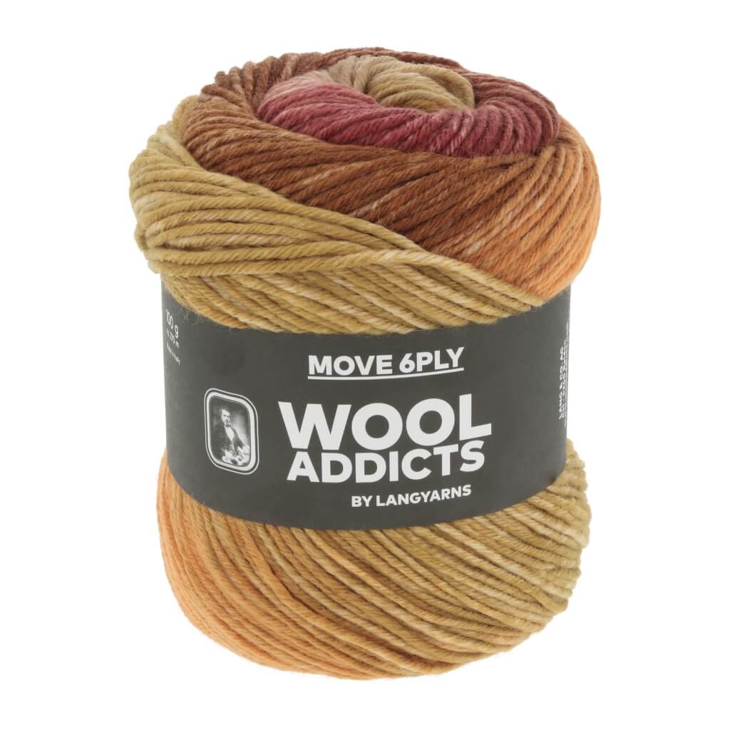 Lang Yarns Move 6-fädig, Farbe 002 burgundy/brass/orange – Schurwolle und Synthetik bei Lieblingsgarn