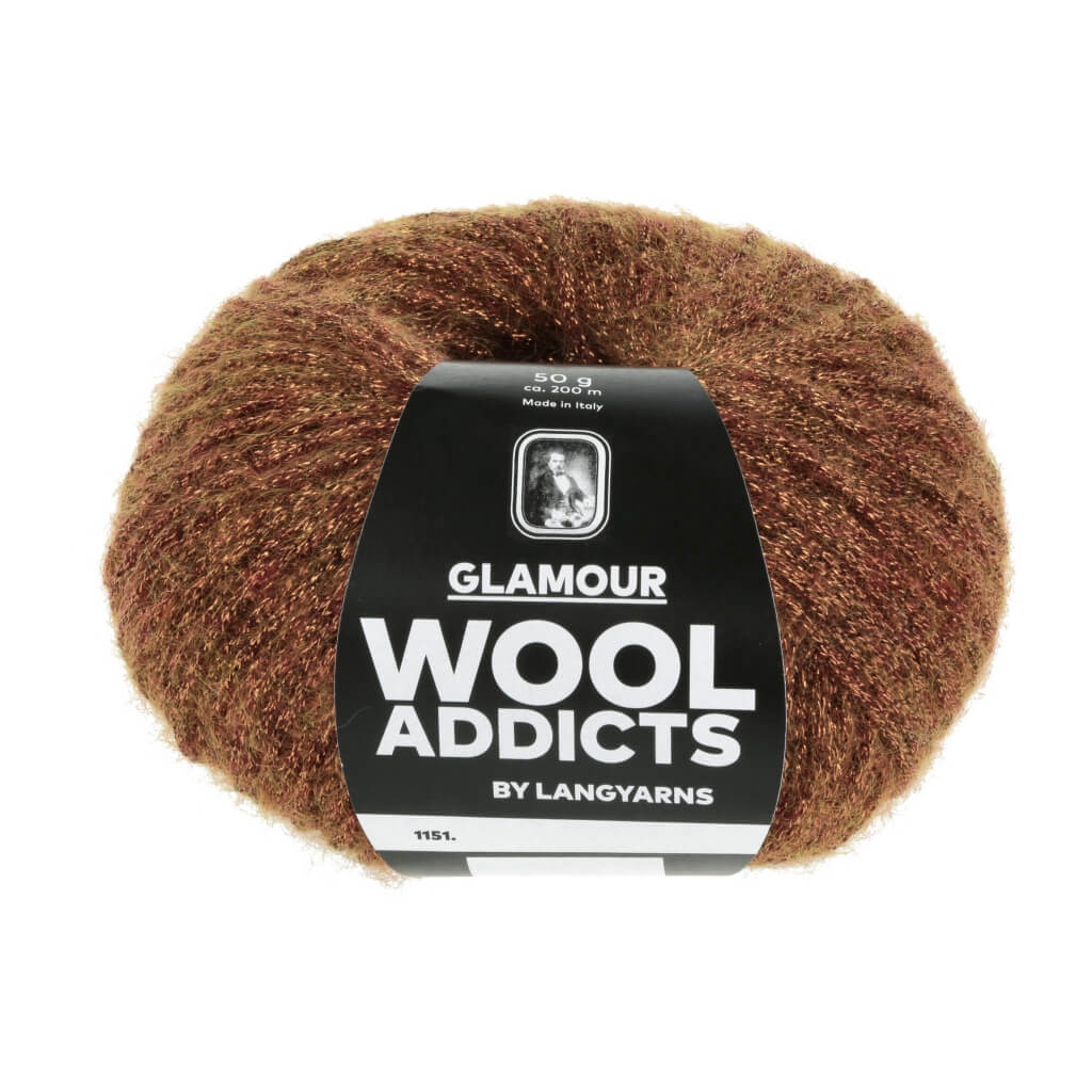 Lang Yarns Wooladdicts Glamour, Farbe 015 copper – Merino, Mohair und Synthetik bei Lieblingsgarn