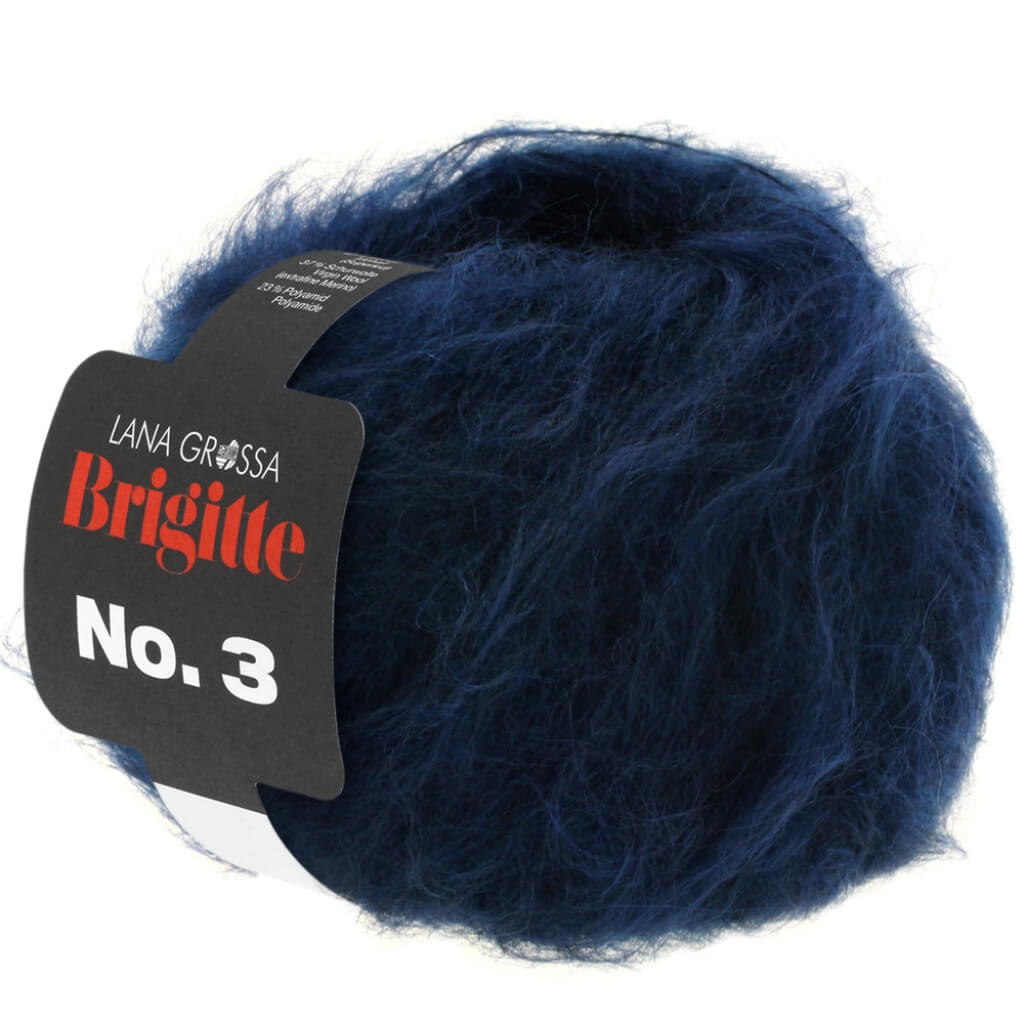 Lana Grossa Brigitte No. 3 25g, Farbe 12 Nachtblau – Merino, Mohair und Polyamid bei Lieblingsgarn