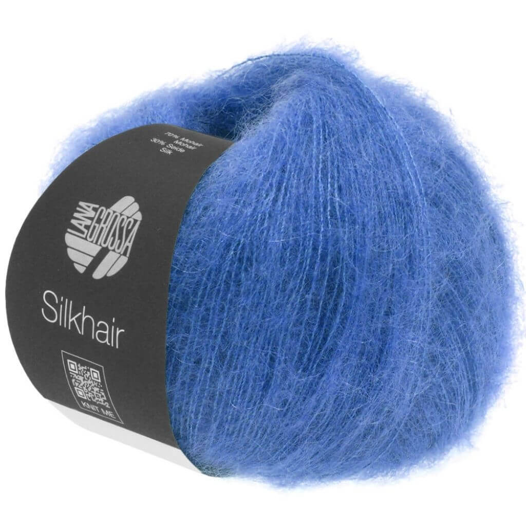 Lana Grossa Silkhair, Farbe 133 Enzianblau – Mohair und Seide bei Lieblingsgarn