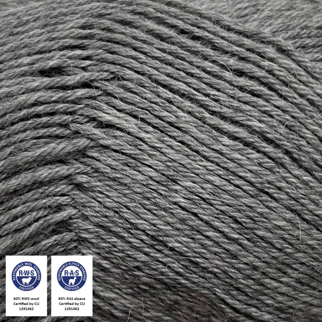CaMaRose Lovfald, Farbe 1406 Lysgrå – Alpaka und Merino bei Lieblingsgarn