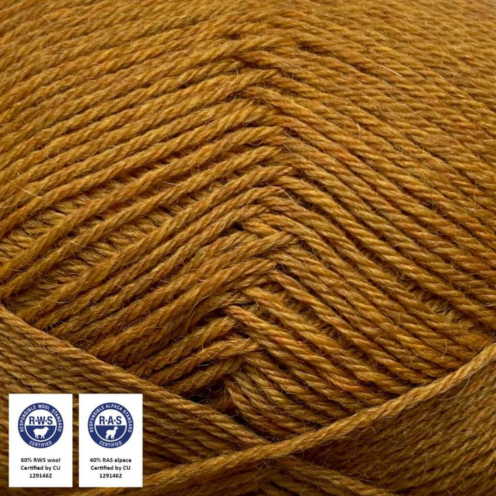 CaMaRose Lovfald, Farbe 1418 Brændt Karry – Alpaka und Merino bei Lieblingsgarn