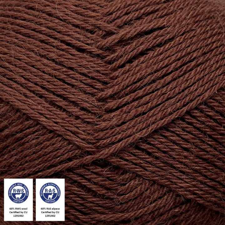 CaMaRose Lovfald, Farbe 1424 Kastanie – Alpaka und Merino bei Lieblingsgarn