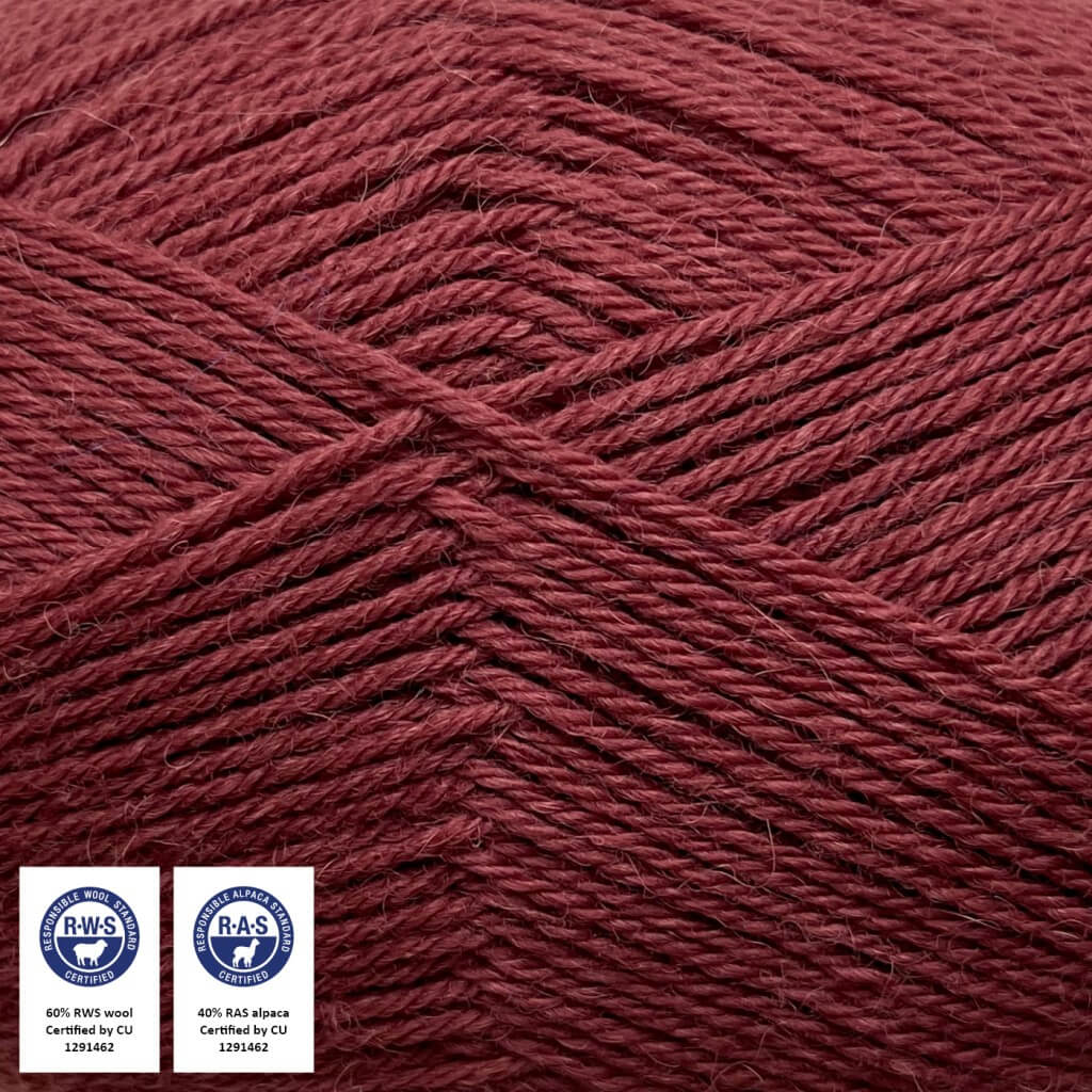 CaMaRose Lovfald, Farbe 1432 Støvet Bordeaux – Alpaka und Merino bei Lieblingsgarn