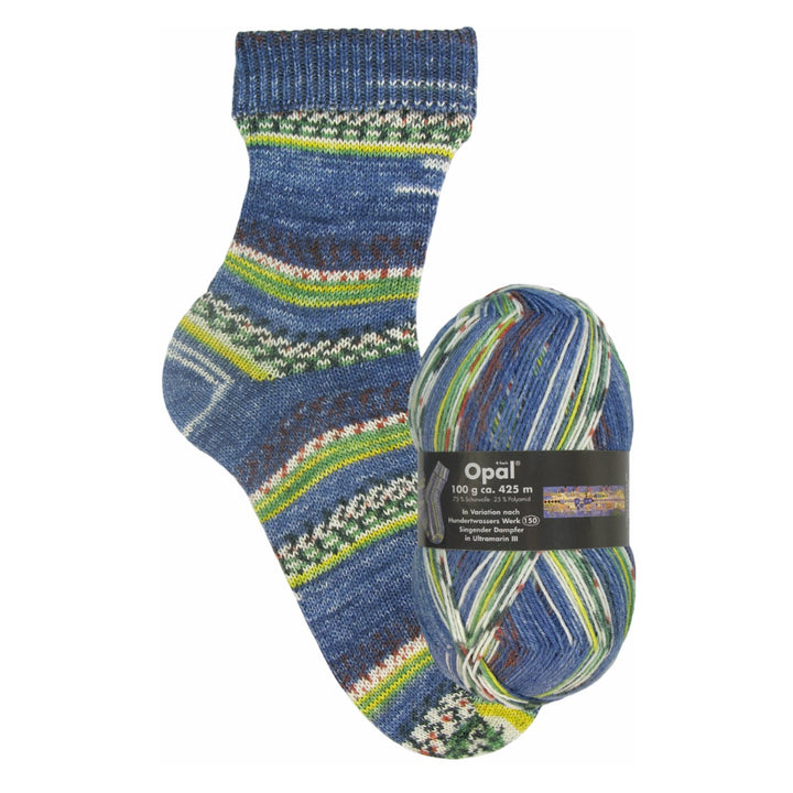 Opal Hundertwasser I 100g, Farbe 1437 Singender Dampfer in Ultramarin III – Polyamid und Schurwolle bei Lieblingsgarn