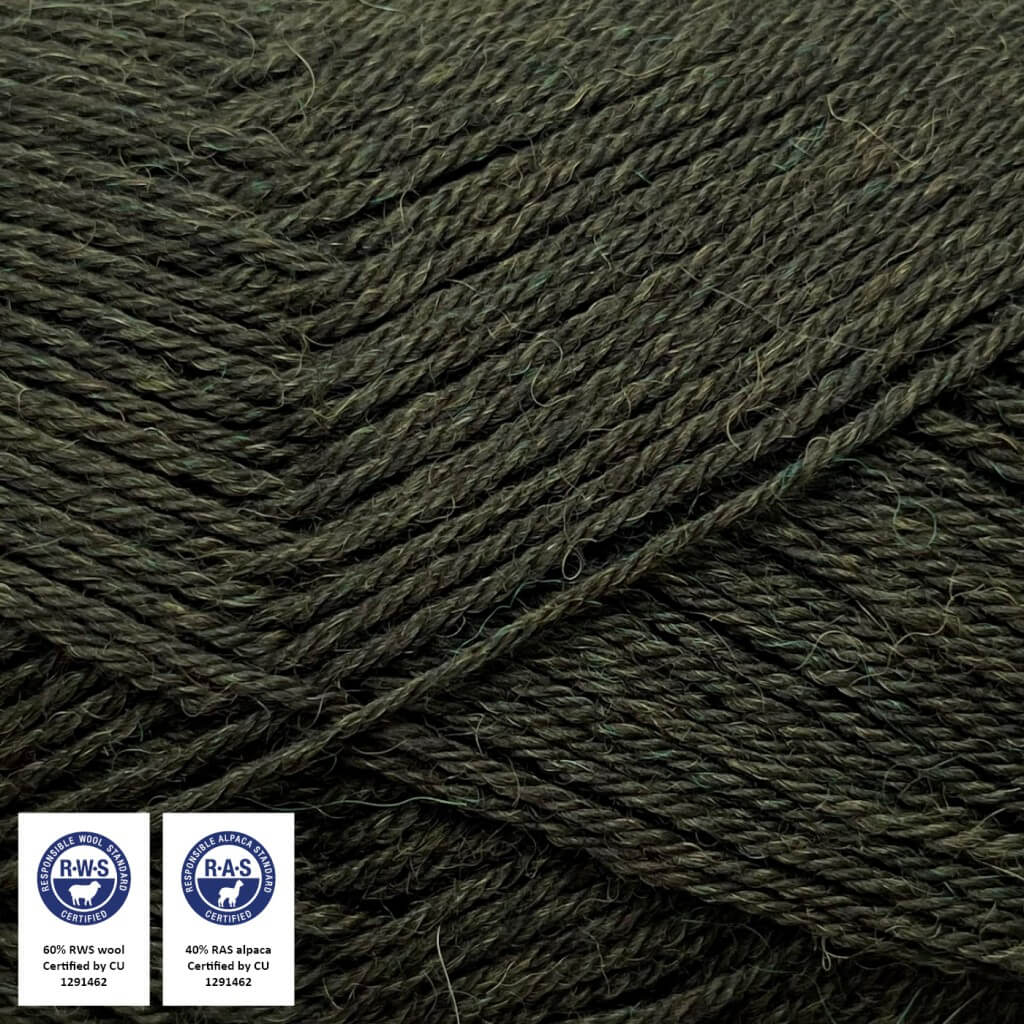 CaMaRose Lovfald, Farbe 1448 Jægergrøn – Alpaka und Merino bei Lieblingsgarn