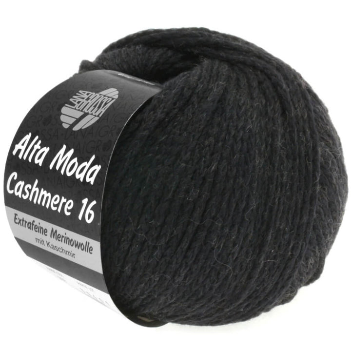 Lana Grossa Alta Moda Cashmere 16 50g, Farbe 15 Schwarz – Kaschmir, Merino und Polyamid bei Lieblingsgarn