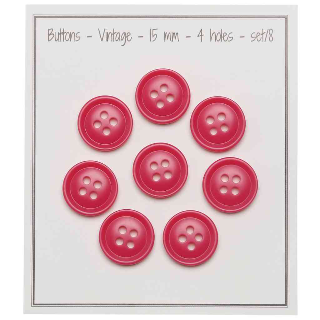 Go Handmade Vintage Knöpfe Kunstharz, Farbe Pink – Synthetik bei Lieblingsgarn