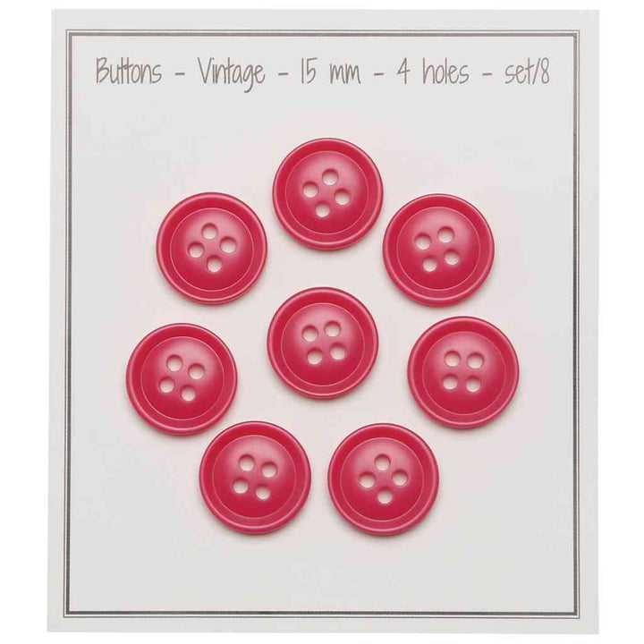 Go Handmade Vintage Knöpfe Kunstharz, Farbe Pink – Synthetik bei Lieblingsgarn