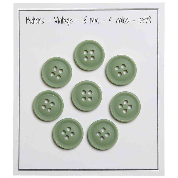 Go Handmade Vintage Knöpfe Kunstharz, Farbe Spring Green – Synthetik bei Lieblingsgarn