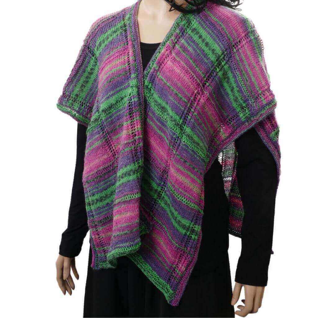Poncho-Schal großes Karo Strickanleitung – Opal (PDF) – Produktansicht bei bei bei bei bei Lieblingsgarn