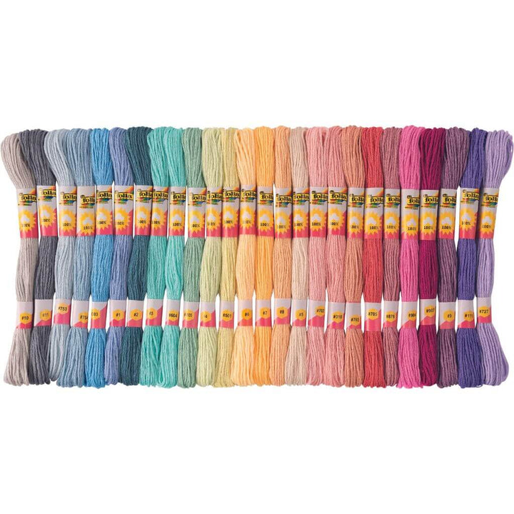 Folia Stickgarn Set Pastell, 52 Docken bei bei bei bei bei bei bei bei bei bei bei bei bei Lieblingsgarn