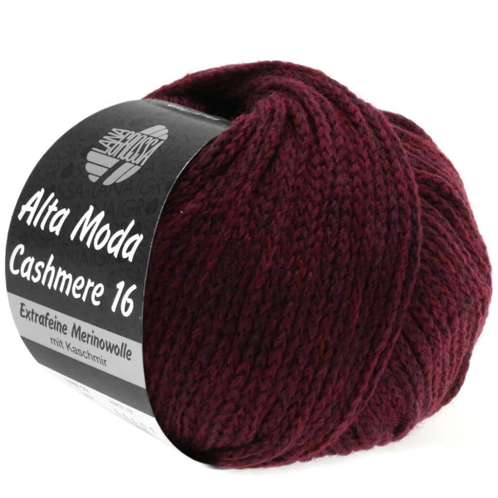 Lana Grossa Alta Moda Cashmere 16 50g, Farbe 27 Burgund – Kaschmir, Merino und Polyamid bei Lieblingsgarn