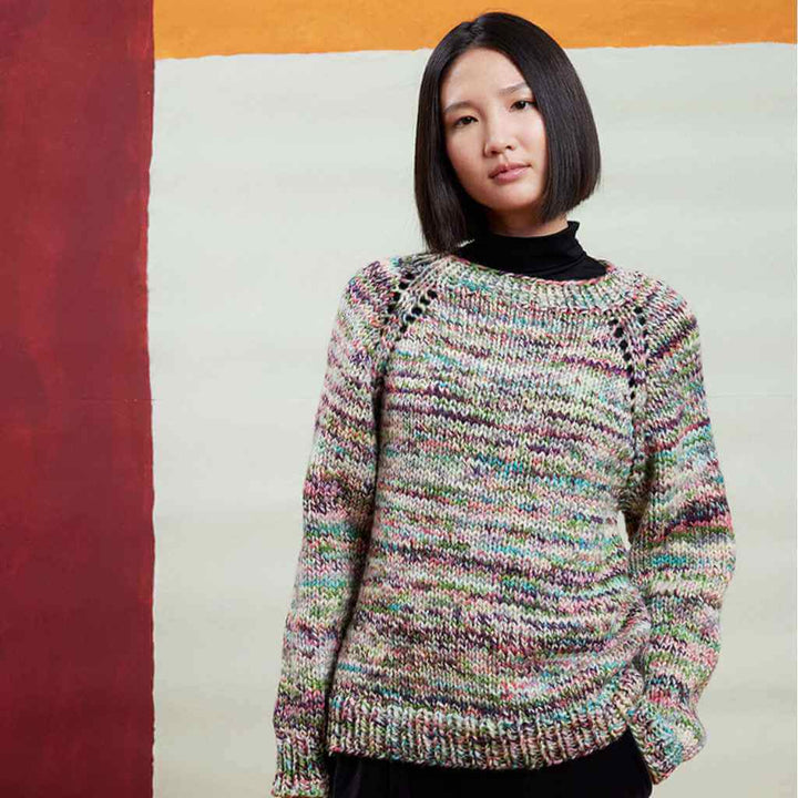 Lang Yarns Pullover Tawnee Top Down Strickanleitung – Produktansicht bei bei bei bei bei Lieblingsgarn