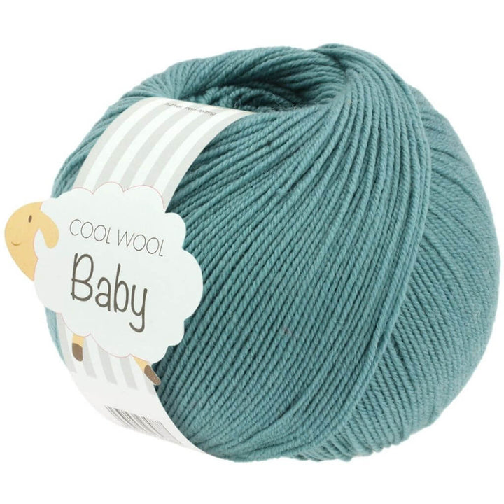 Lana Grossa Cool Wool Baby 50 g, Farbe 284 Minttürkis – Schurwolle bei Lieblingsgarn