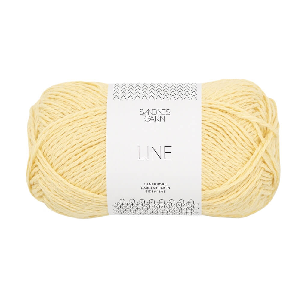 Sandnes Garn Line - 50g, Farbe 2112 lys gul – Baumwolle, Leinen und Viskose bei Lieblingsgarn