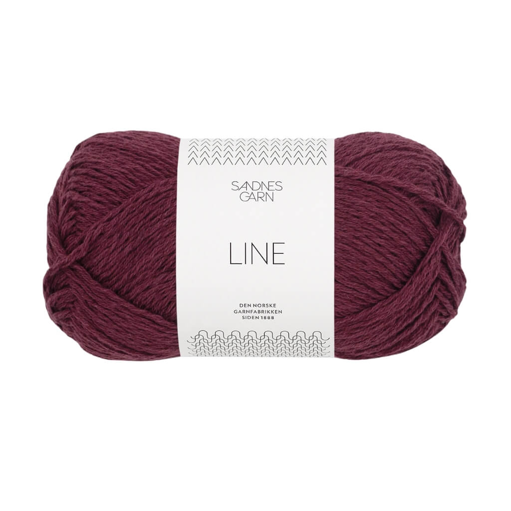 Sandnes Garn Line - 50g, Farbe 4372 dyp burgunder – Baumwolle, Leinen und Viskose bei Lieblingsgarn