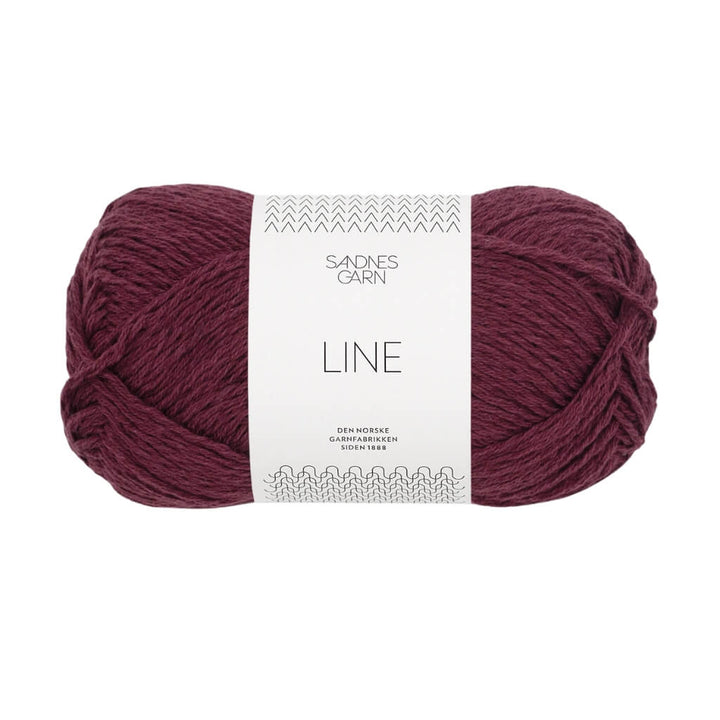 Sandnes Garn Line - 50g, Farbe 4372 dyp burgunder – Baumwolle, Leinen und Viskose bei Lieblingsgarn